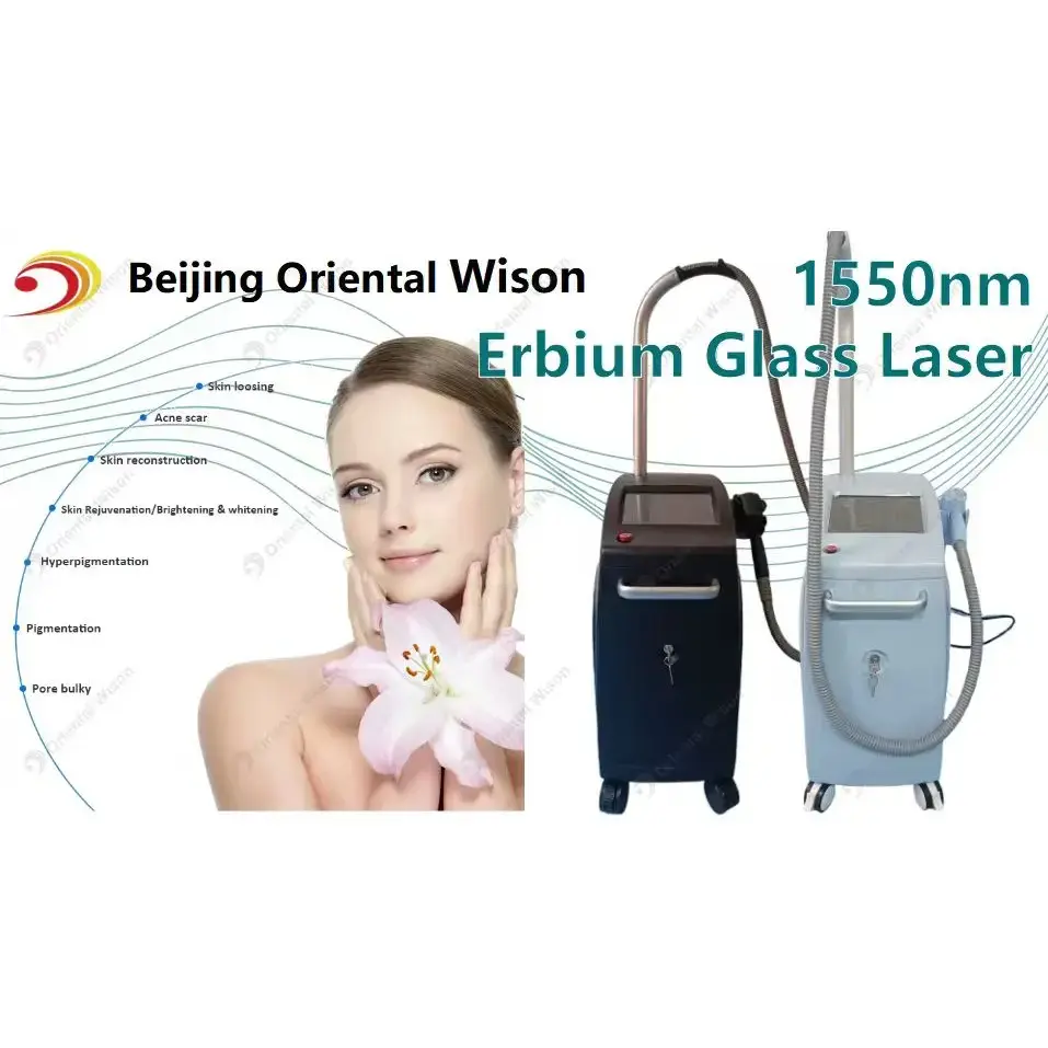 Peranti Resurfacing Kulit Laser Kaca Erbium 1550nm