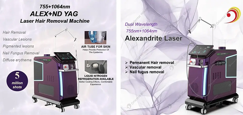 Alexandrite nd yag: tiada penyingkiran rambut laser sakit