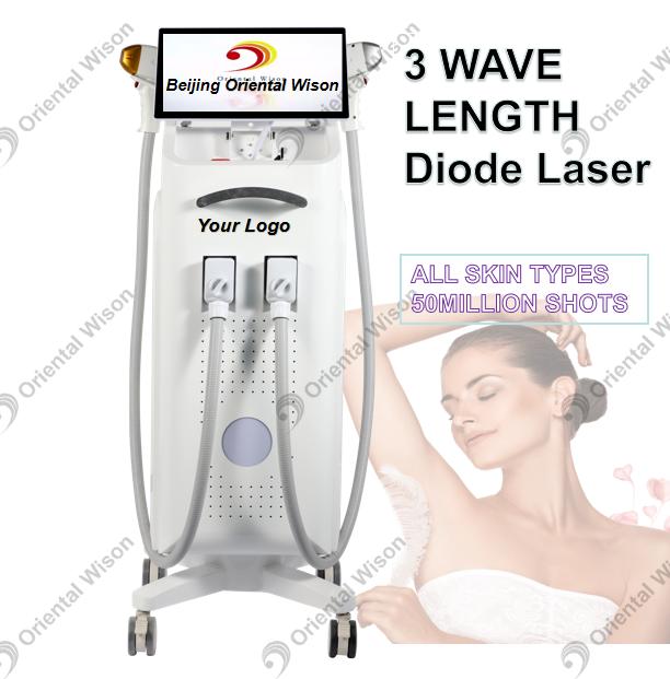 Beijing Oriental Wison 2000W Android 755 808 1064nm Diod Laser TEC Penyejukan Laser Penyingkiran Bulu Terbaik