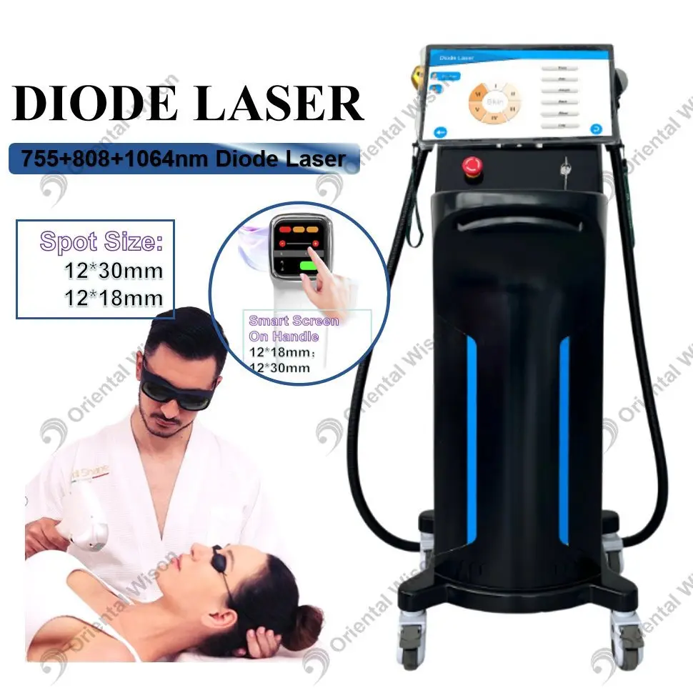 Pemegang Double 755 808 1064 Diod Laser Removal